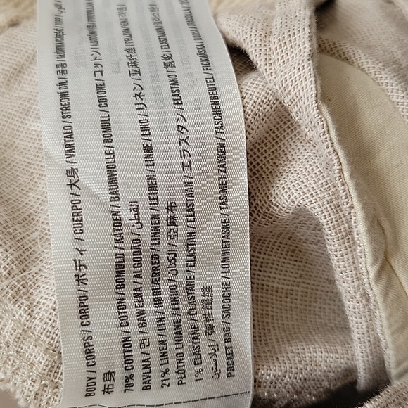 Abercrombie & Fitch Mens Linen Blend Athletic Loose Linen Blend Pull On Pants - Picture 2 of 9